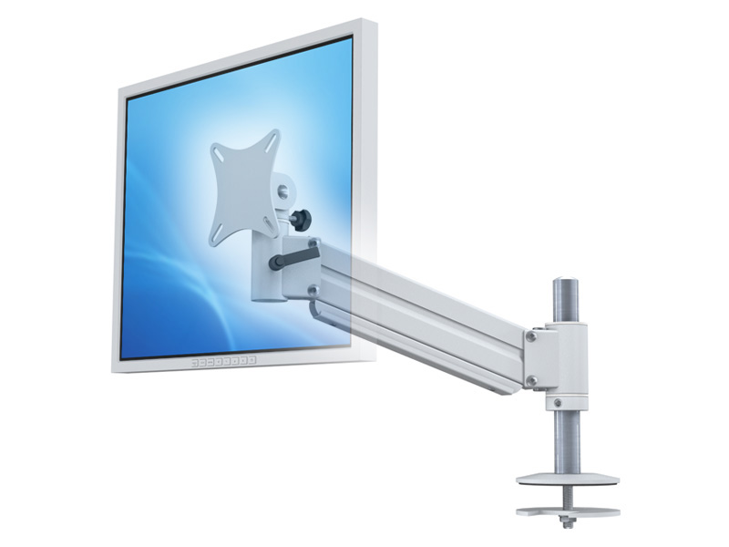 MonLines TFT-Lift Monitor Tischhalterung Einbau ohne Kabelauslass grau