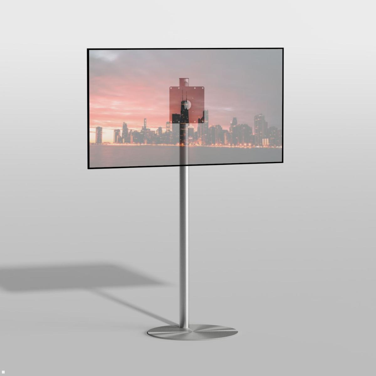 Cavus SPHERE150S22 TV Ständer rund 32 - 65 Zoll Säule 1500 mm, Edelstahl mit Heavy Duty Bildschirm