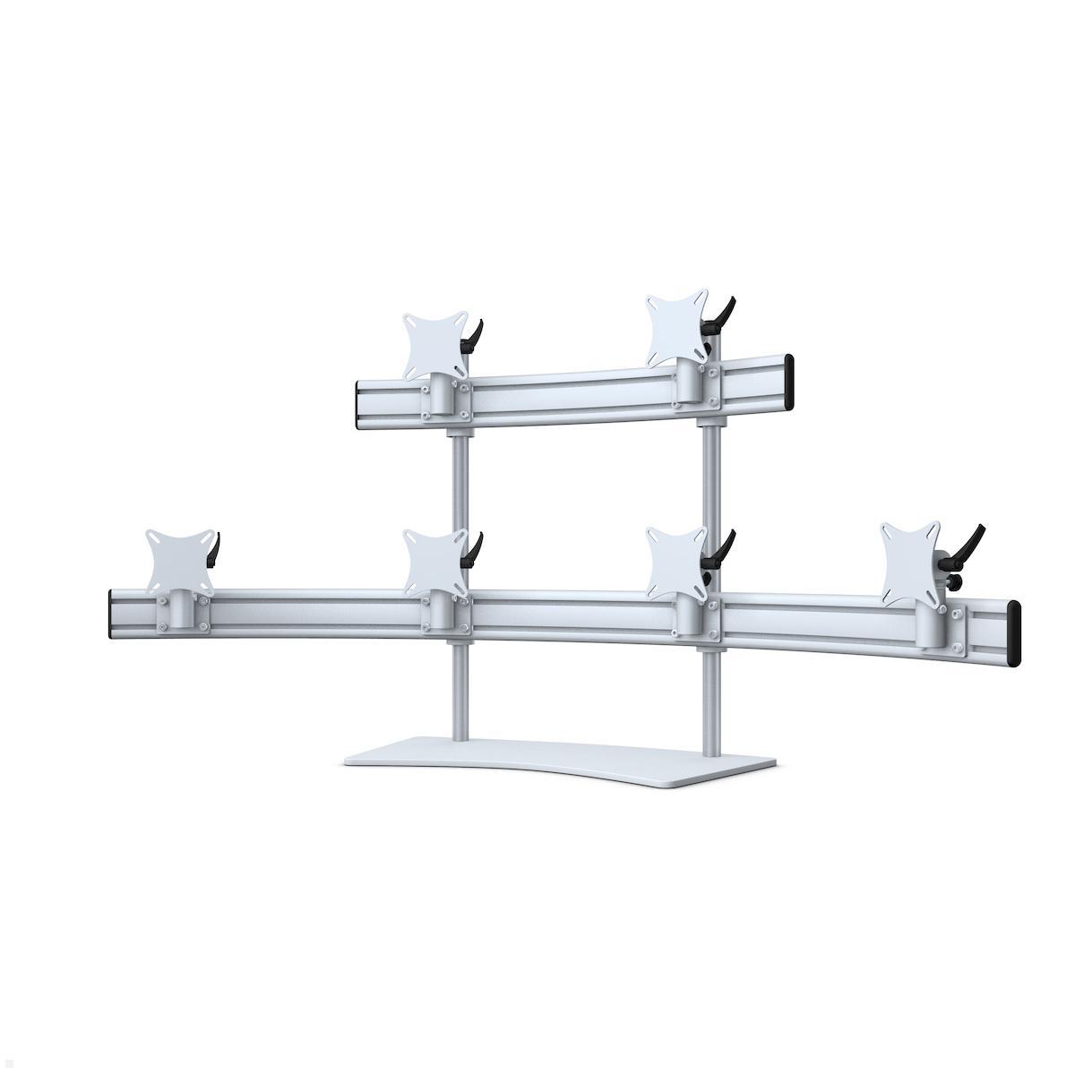 MonLines MTH305G Para 4+2 Monitor Tischhalter Standfuß bis 19 Zoll, grau