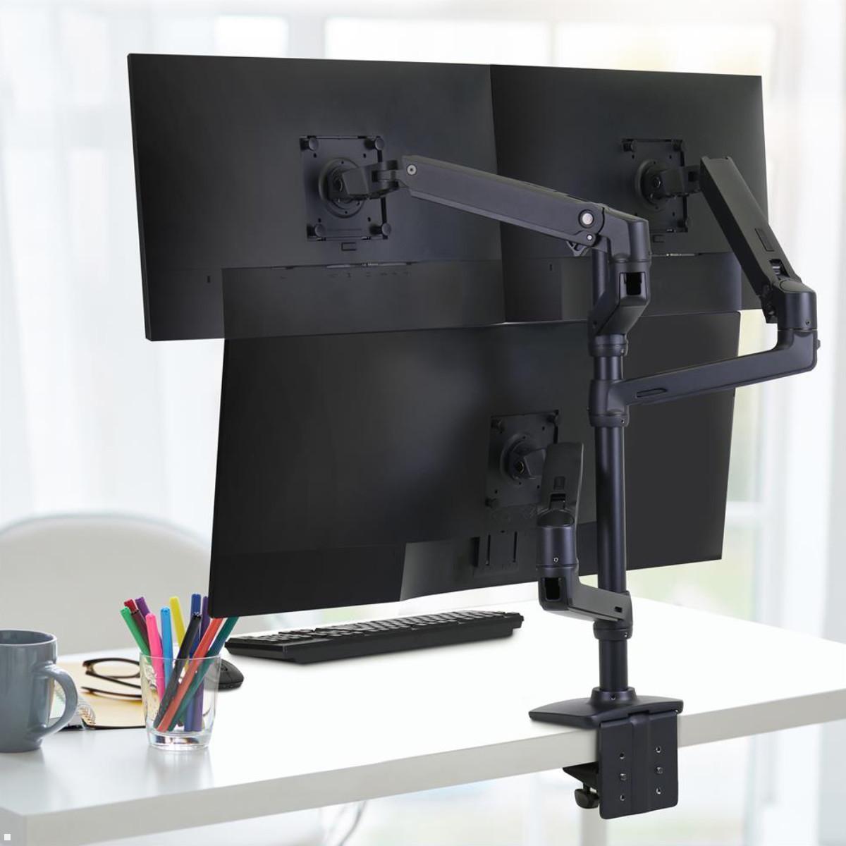 Ergotron LX Zubehör Erweiterung Monitorarm, schwarz (98-130-224), Anwendungsbeispiel