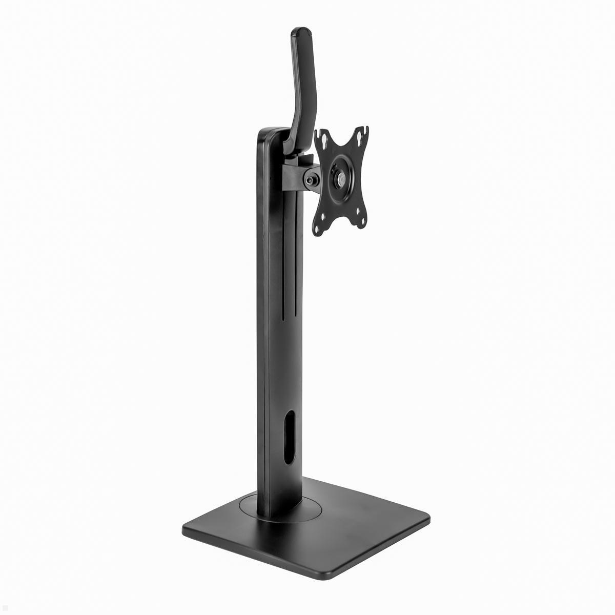 MonLines MTS600B Tisch Monitorständer bis 32 Zoll, höhenverstellbar, schwarz, drehbar 