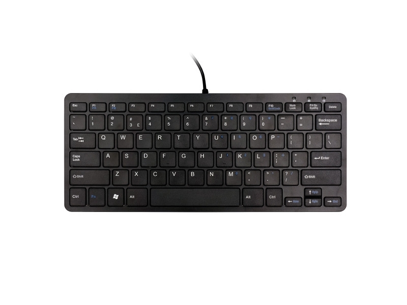 R-Go Compact Tastatur QWERTY (US) drahtgebunden RGOECQYBL, schwarz
