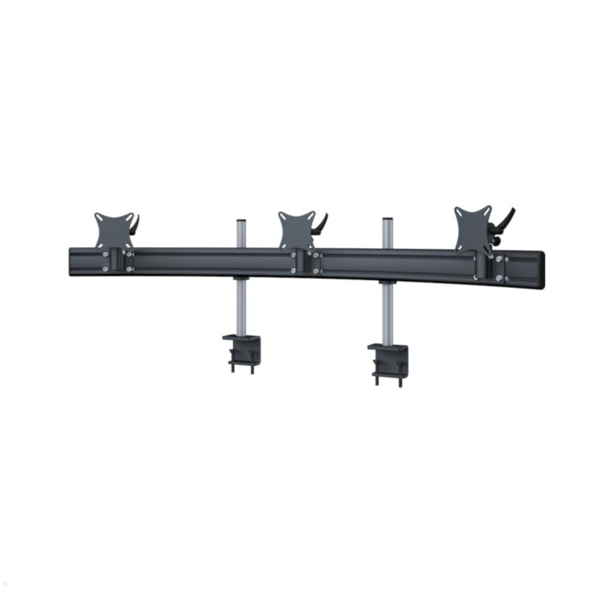 MonLines MTH219B Para 3-fach Monitorhalter Tischklemme bis 32 Zoll, schwarz