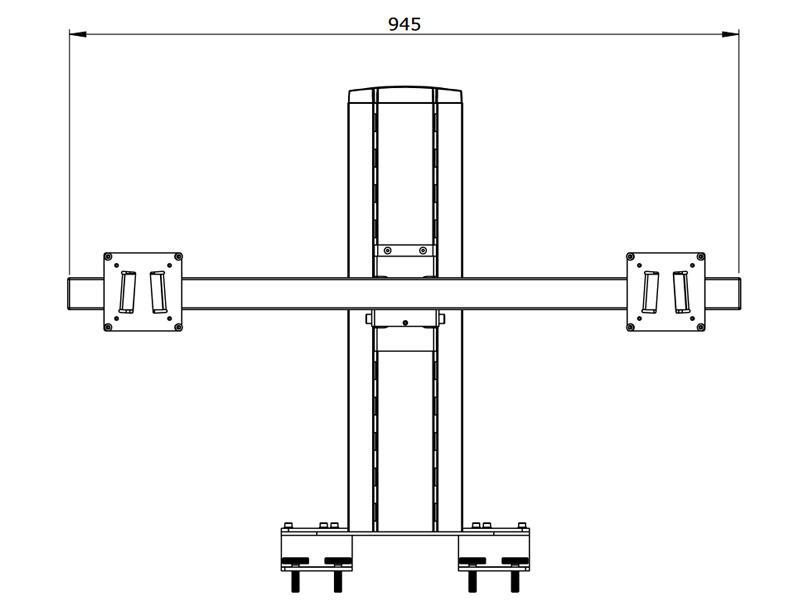 SMS Multimonitor Tischhalterung Control 2-fach Tischklemme