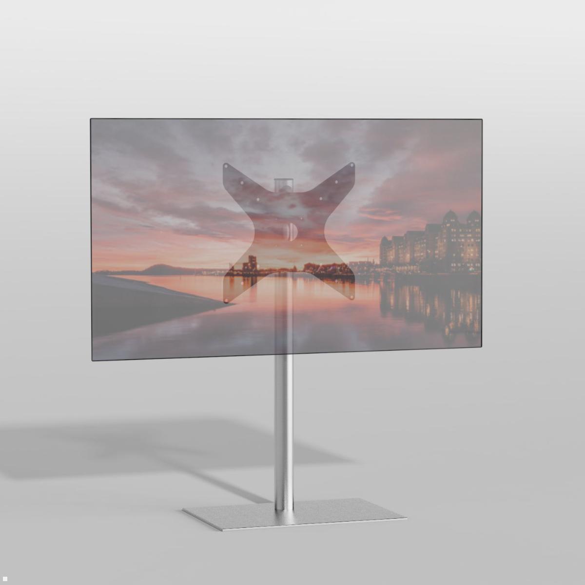 Cavus SQUARE100S44 TV Standfuß rechteckig 32 - 65 Zoll, Säule 1000 mm mit Bildschirm