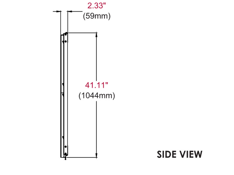 peerless DS-VW655-2X2 flache Videowand Halterung 2X2 Kit Seite