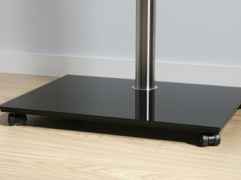 Cavus CAV-W1 Rollen-Set für rechteckigen Monitor Standfuß Anwendungsbeispiel