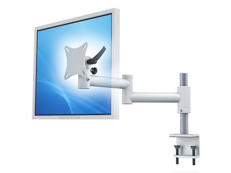 MonLines TFT-Vario Monitor Tischhalterung mit Klemme grau