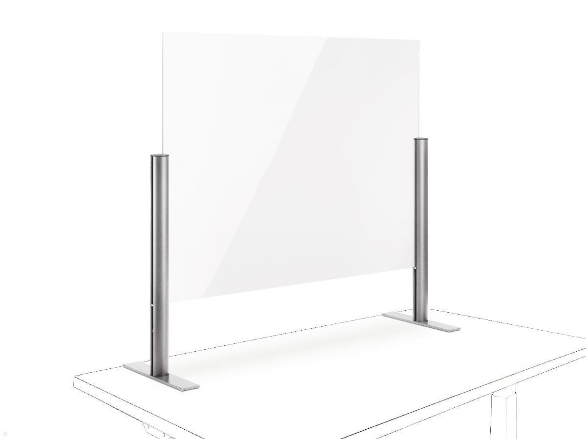 Novus POS Protect Trennwand Standfuß 100x75 cm (854+0469+000), silber