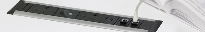 EVOline Tischanschlussfelder / Steckdosenleisten