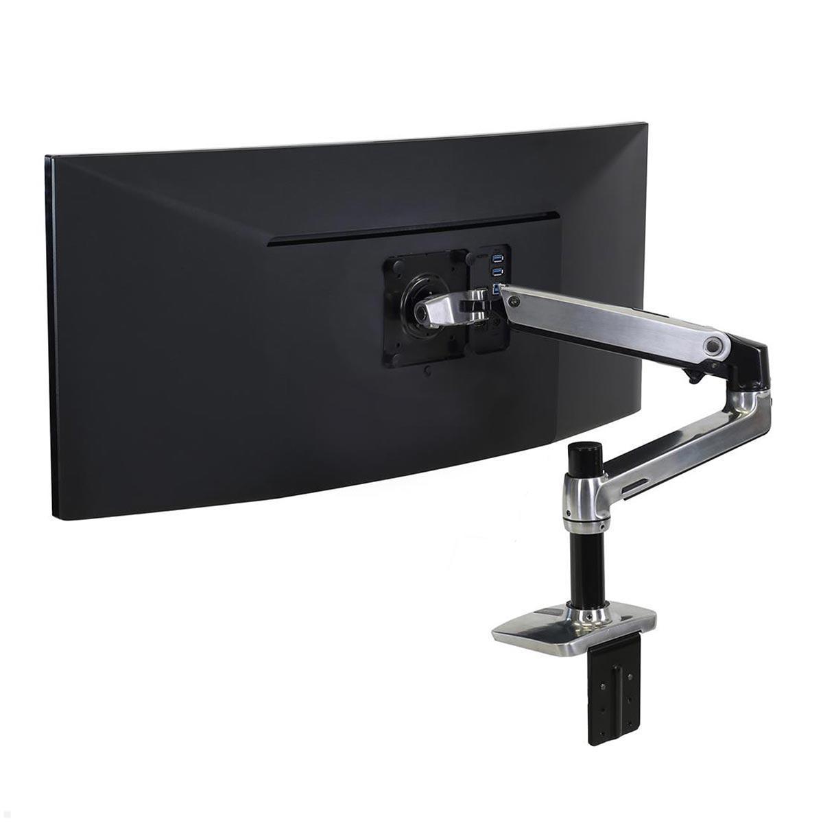 Ergotron LX Arm Monitor Tischhalterung für USM Tische (46-242-027), Rückansicht Tragarm mit Halter
