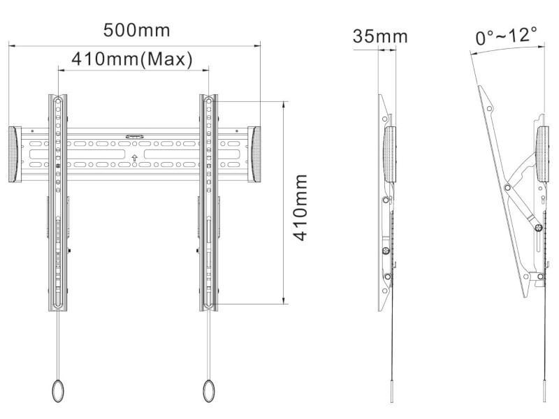 Neomounts Select NM-W345BLACK neigbare Fernsehhalterung 32-52Zoll, schwarz