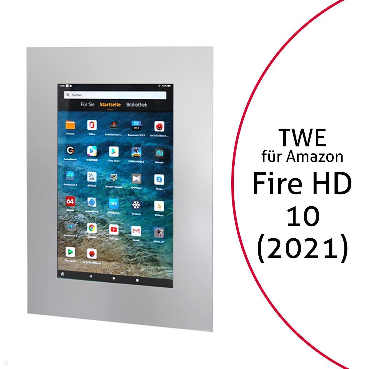 TabLines TWE100S Tablet Wandeinbau für Amazon fire HD 10 (2021), silber
