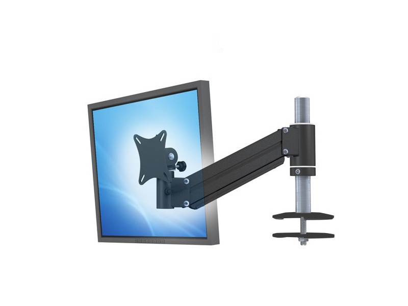 MonLines TFT-Lift Monitor Tischhalterung Einbau mit Kabelauslass schwarz