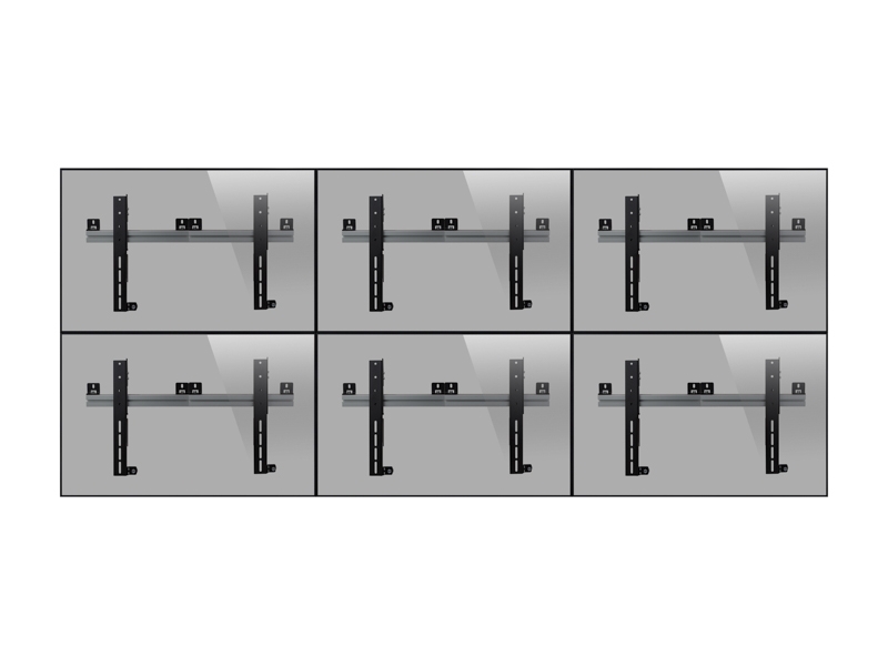 SMS Multi Display Wall Wandhalterung 6 Bildschirme