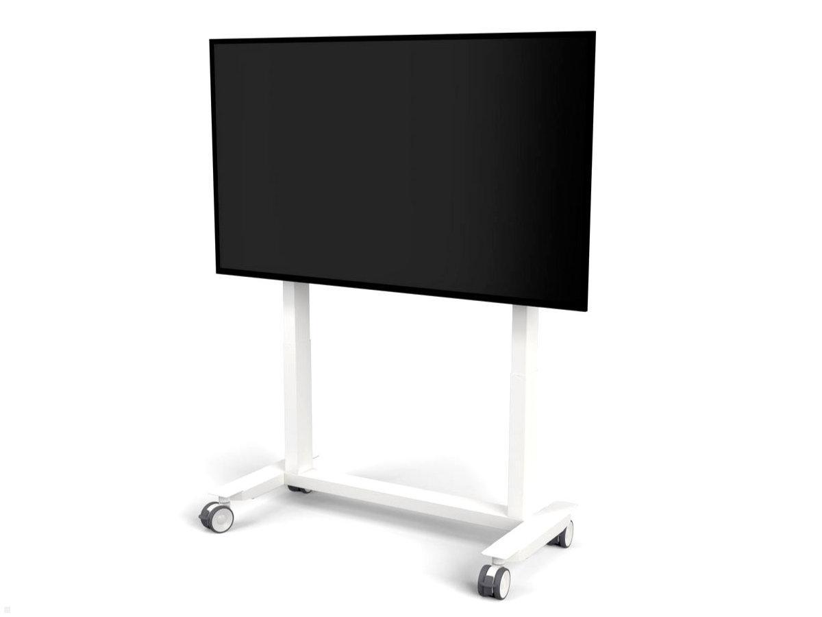 SMS Func VeriTable elektrischer Monitorständer, 90° neigbar, mobil, weiß max. Höheneinstellung