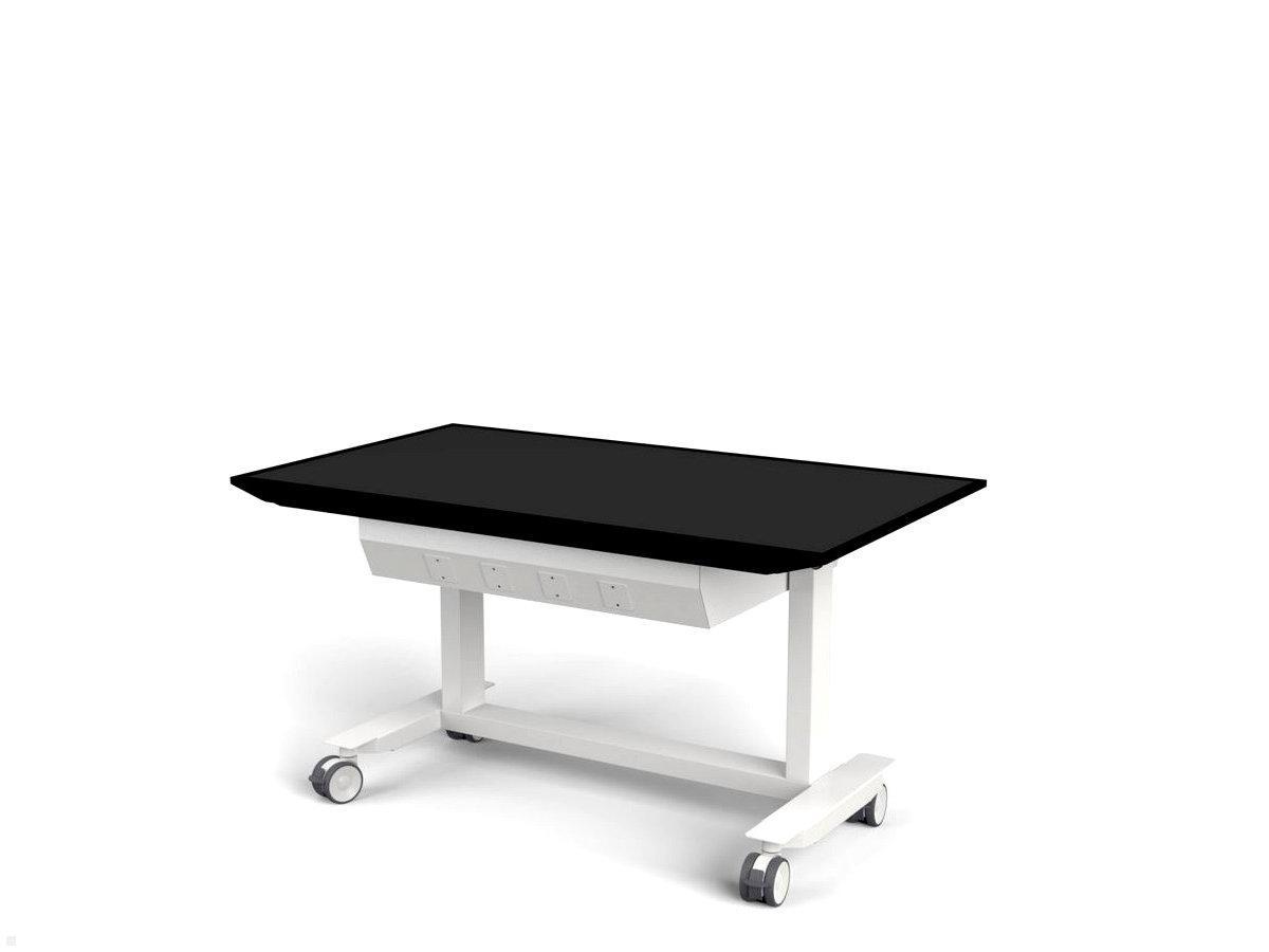 SMS Func VeriTable elektrischer Monitorständer, 90° neigbar, mobil, weiß horizontale Einstellung Touch Screen