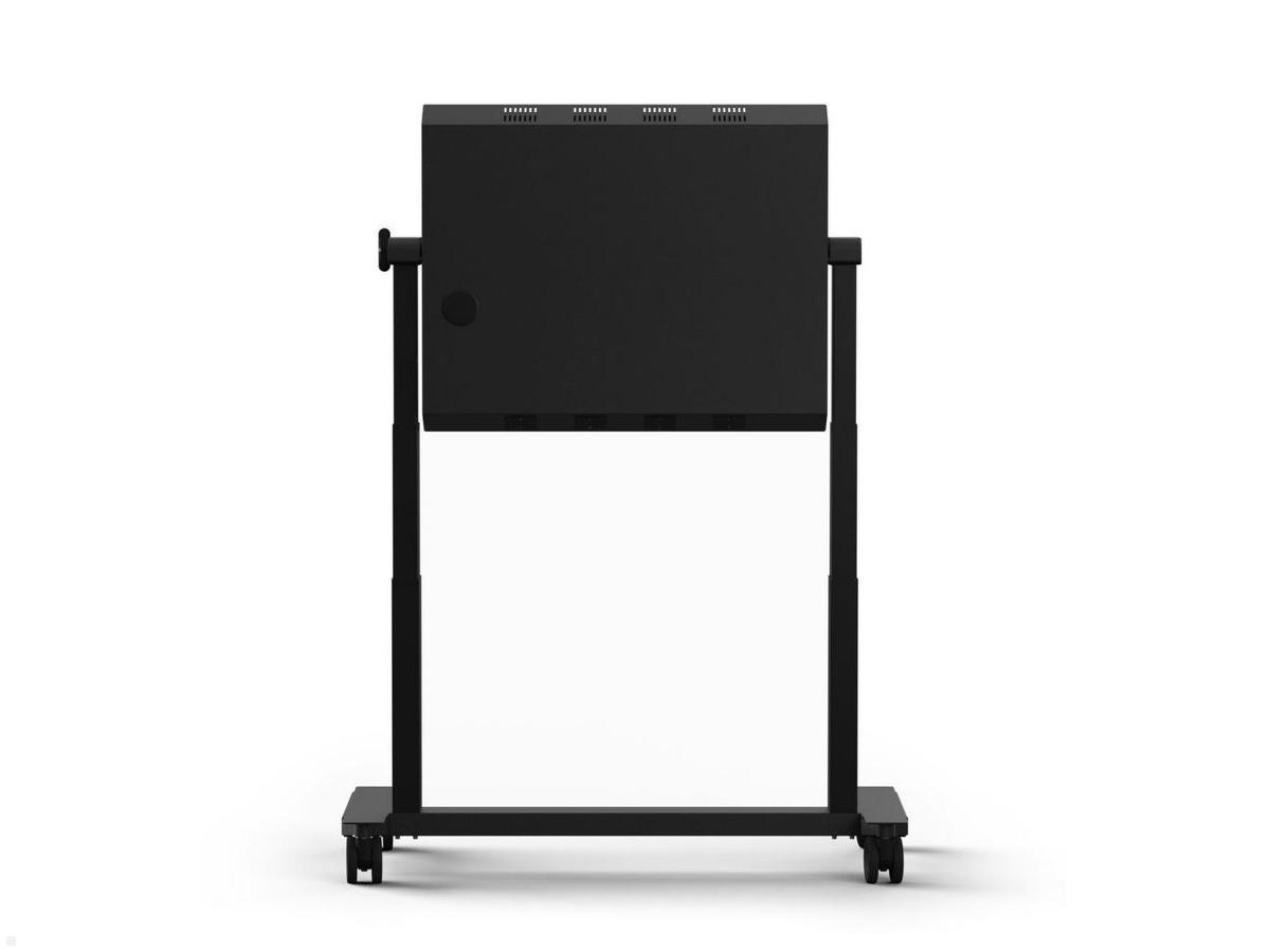 SMS Func VeriTable elektrischer Monitorständer, 90° neigbar, mobil, schwarz Rückansicht