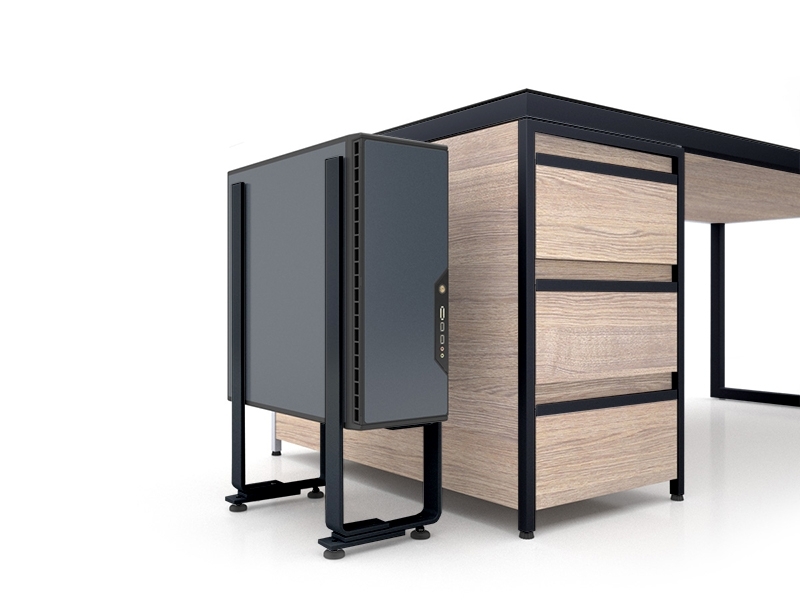 MonLines PC-Halterung Standfuß, schwarz Anwendungsbeispiel