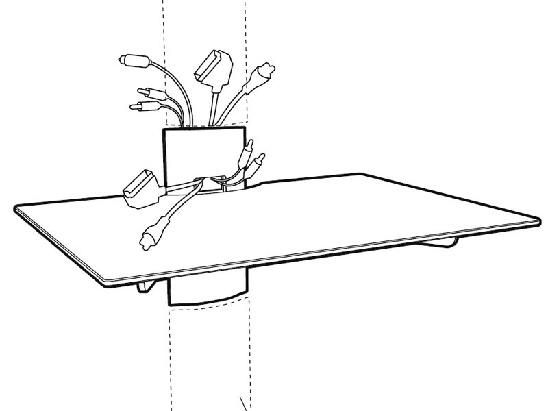 Erard SLIM Wandregal 035490 Kombination mit SLIM Kabelkanal 