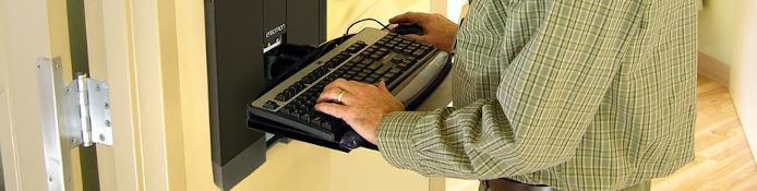 Monitor Wandhalterung mit Tastaturhalterung / Tastaturablage