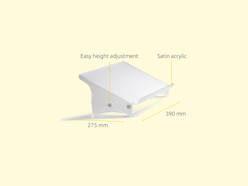 BakkerElkhuizen Q-doc 415 Satin Dokumentenhalter höhenverstellbar Maße