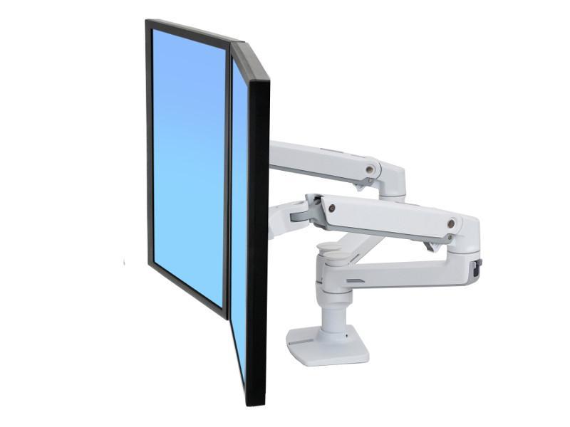 Ergotron LX Monitor für 2 Monitore nebeneinander (45-491-216), weiß