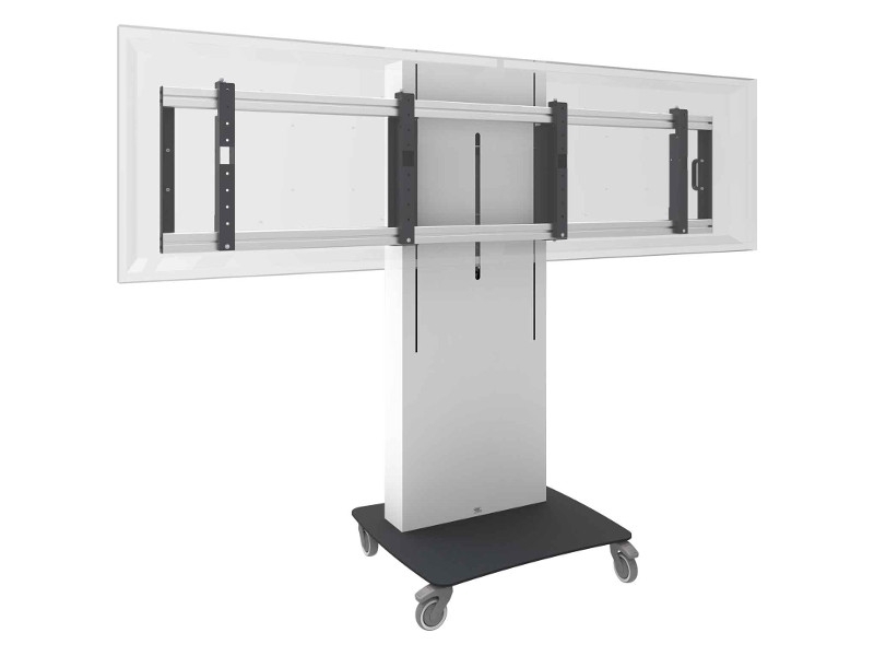 SmartMetals elektrischer Dual Monitor Trolley 65 Zoll Anwendungsbeispiel