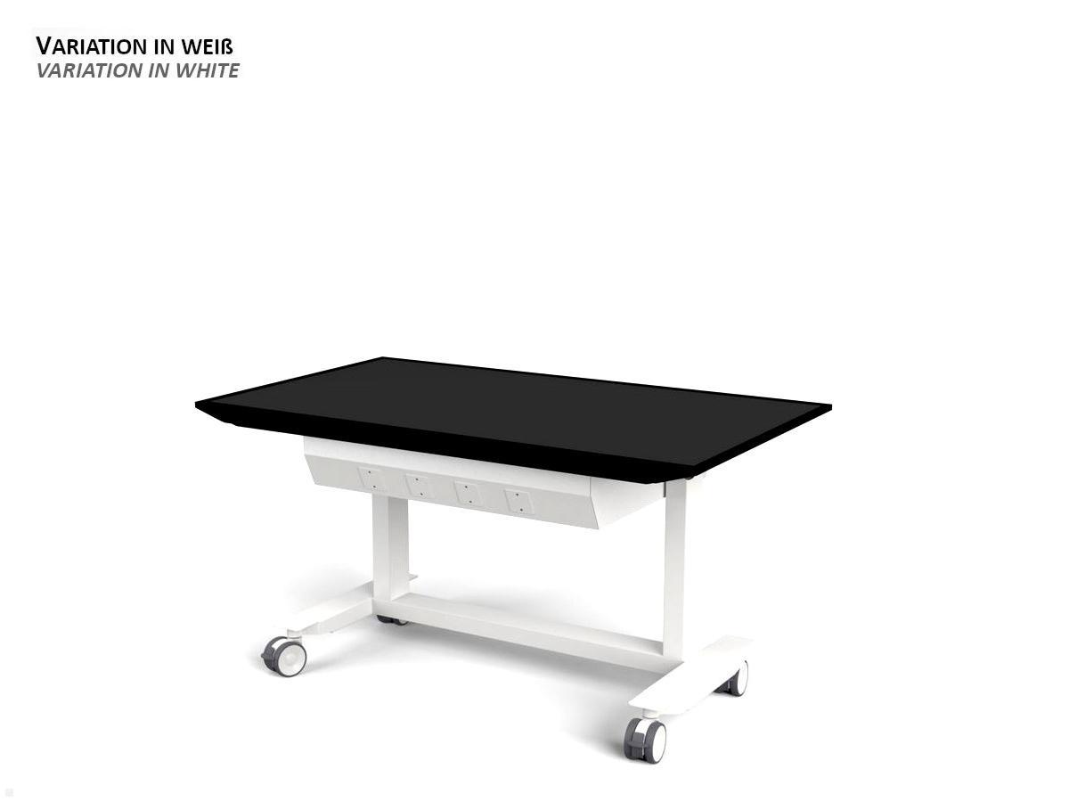 SMS Func VeriTable elektrischer Monitorständer, 90° neigbar, mobil, schwarz horizontale Einstellung Touch Display