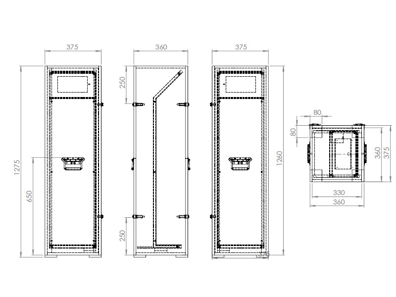TabLines TPK001 Transportkiste für TBS Design 9,7 Zoll Tablets Maße