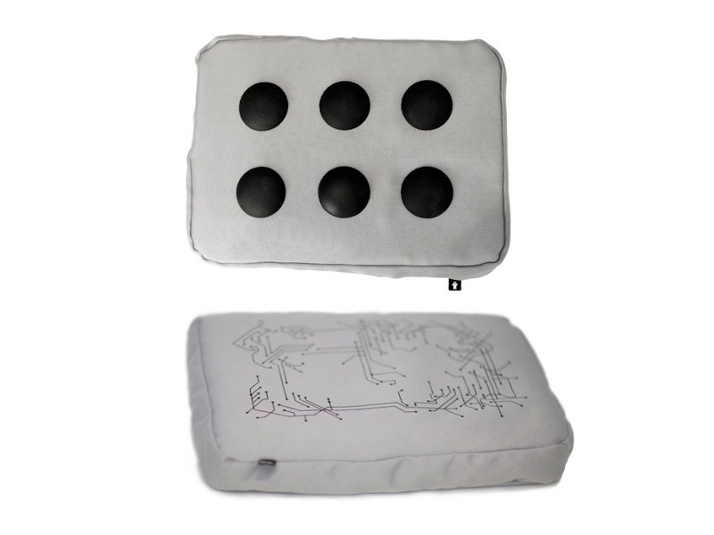 Bosign Laptop Kissen Hitech in silber-schwarz