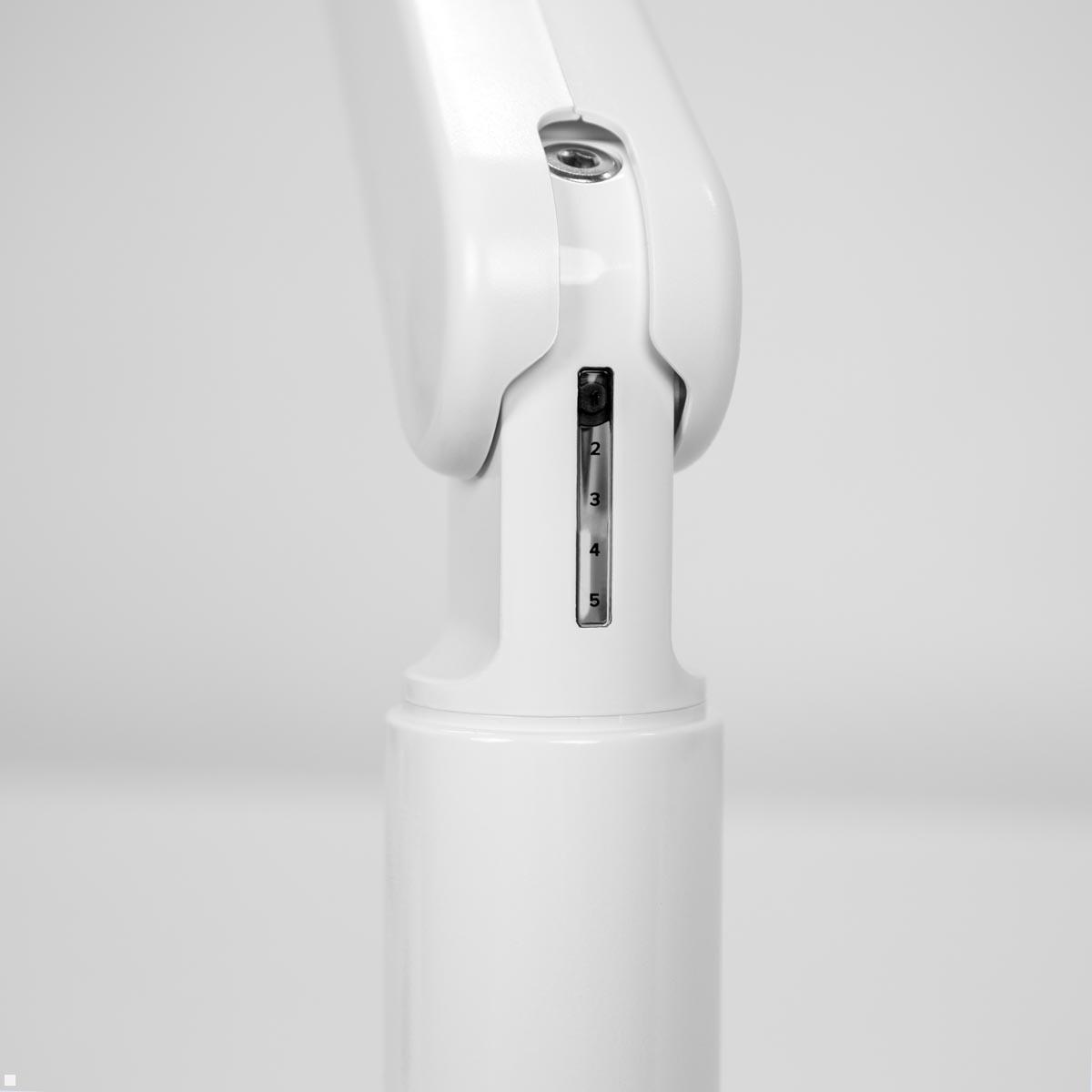 Dataflex Viewprime Dual Monitor Tischhalterung mit Tischklemme, weiß, Spannungseinstellung