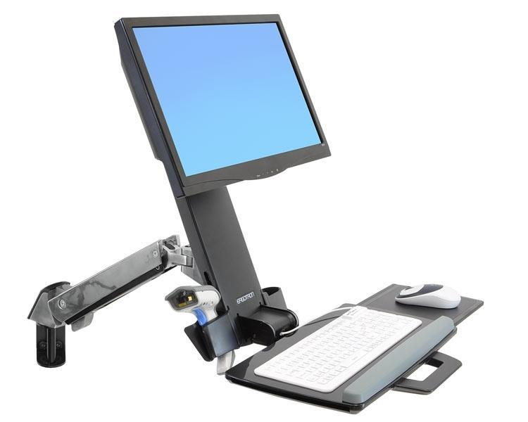 Ergotron StyleView Sit-Stand Combo Monitor Tastatur Wandhalterung (45-266-026)