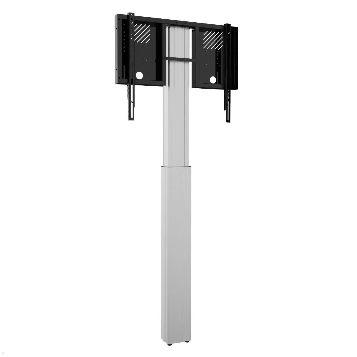 Conen Lite elektrischer TV Boden-Wandhalter 42-86 Zoll 900 mm Hub, silber