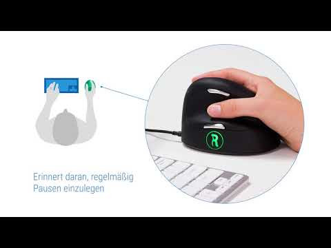 R-Go Tools RGOBRHESMR Mouse Break ergonomische Maus M Rechtshänder Anti-RSI-Software