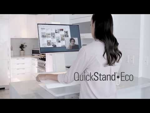 Humanscale QuickStand Eco Dual Steh-Sitz Arbeitsplatz, weiß
