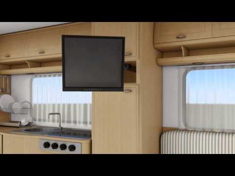 MonLines Monitorhalter Medio-W (hängend vormontiert) Schrankeinbau