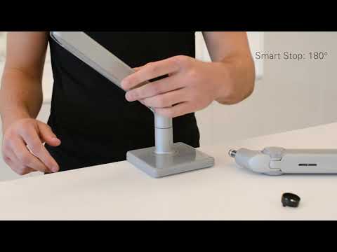 Humanscale M2.1 Monitorhalterung für USM Tisch gerade weiß (M21UWETB)