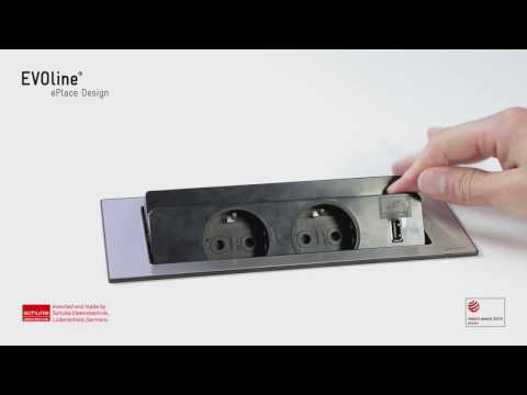 EVOLine BackFlip Cuisine 2x Steckdose mit USB-Charger