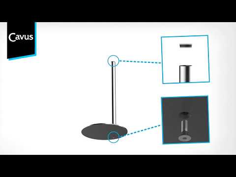 Cavus SPHERE120S22 TV Ständer rund 32 - 65 Zoll Säule 1200 mm, Edelstahl