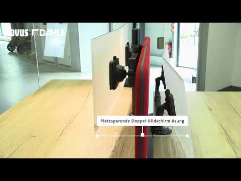 Novus Clu Duo Monitorhalterung mit Tischbefestigung, weiß (990+4011+000)