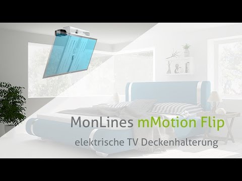 MonLines mMotion Flip elektrische TV Deckenhalterung, weiß