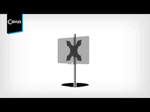 Cavus SQUARE120B44 TV Standfuß rechteckig 32 - 65 Zoll, Säule 120 cm, schwarz