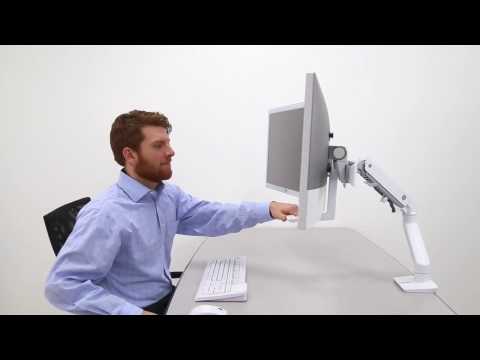 Ergotron HX Dual Monitor Wandhalterung für 2 Monitore weiß (45-479-216)