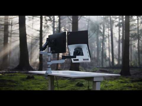 R-Go Tools Caparo Monitor Tischhalterung bis 26 Zoll, RGOVLCA4SI, silber/schwarz